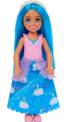 Barbie Chelsea - Blue Hair White Headband Colorful Printed Skirt Ages 3+