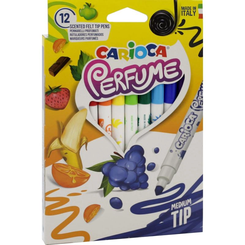 Carioca Perfume Felt-tip Marker - 12 Pieces Assorted Color