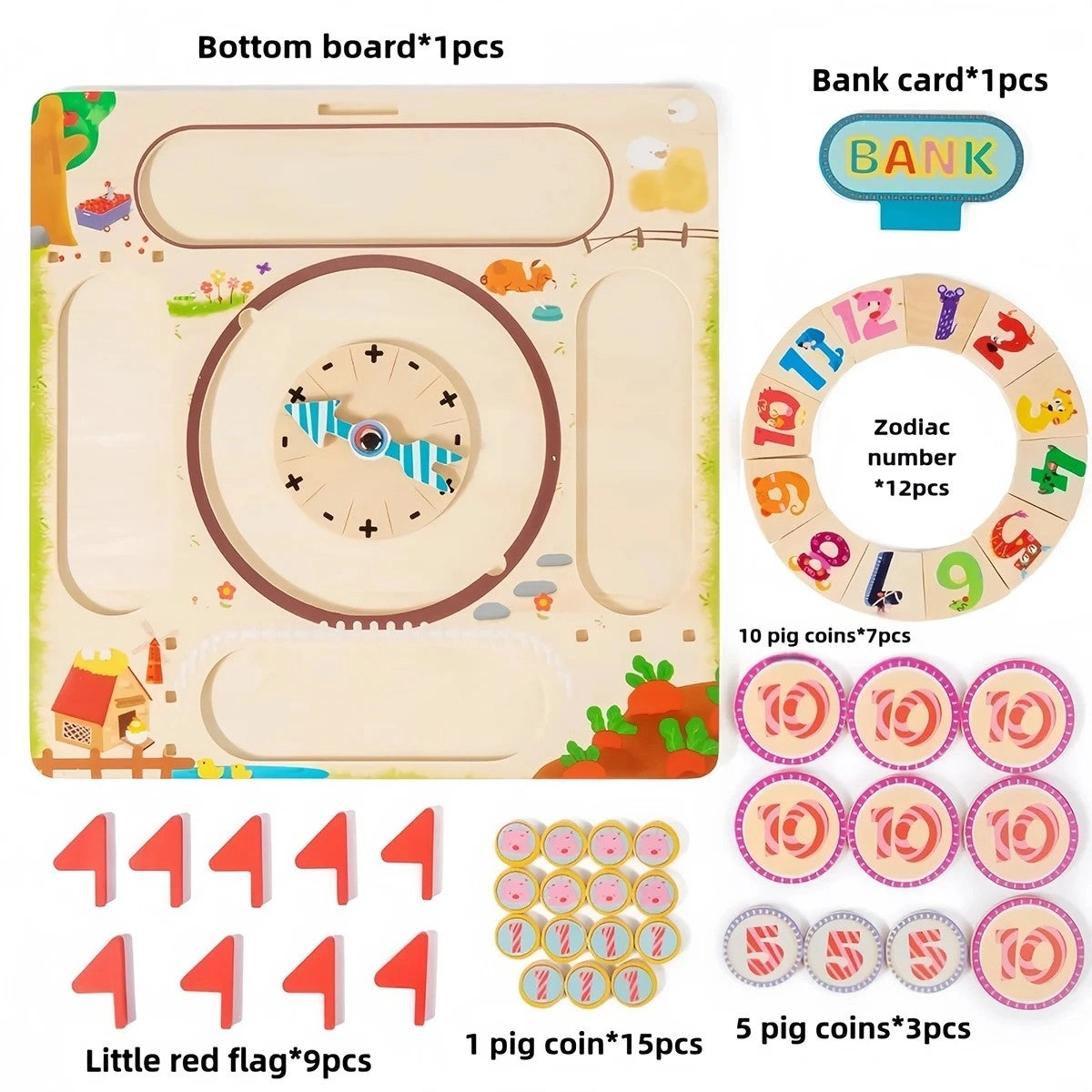 Bluejw Wooden Math Board Game