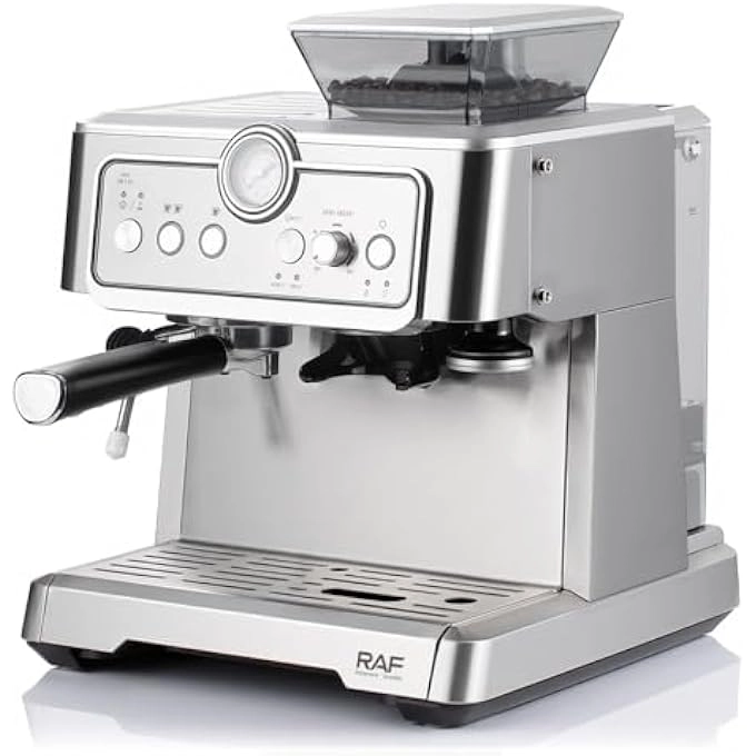 Professional Barista - Built-in Grinder Milk Frother Twin Brewing Cycle