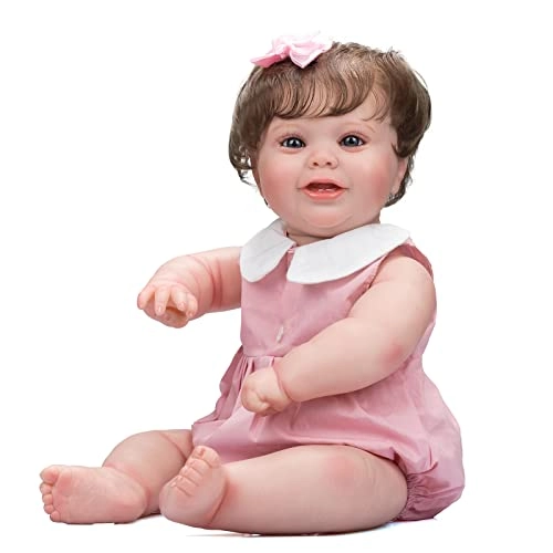 Reborn Baby Doll - 50 cm Silicone Acrylic Vinyl Blue Eyes