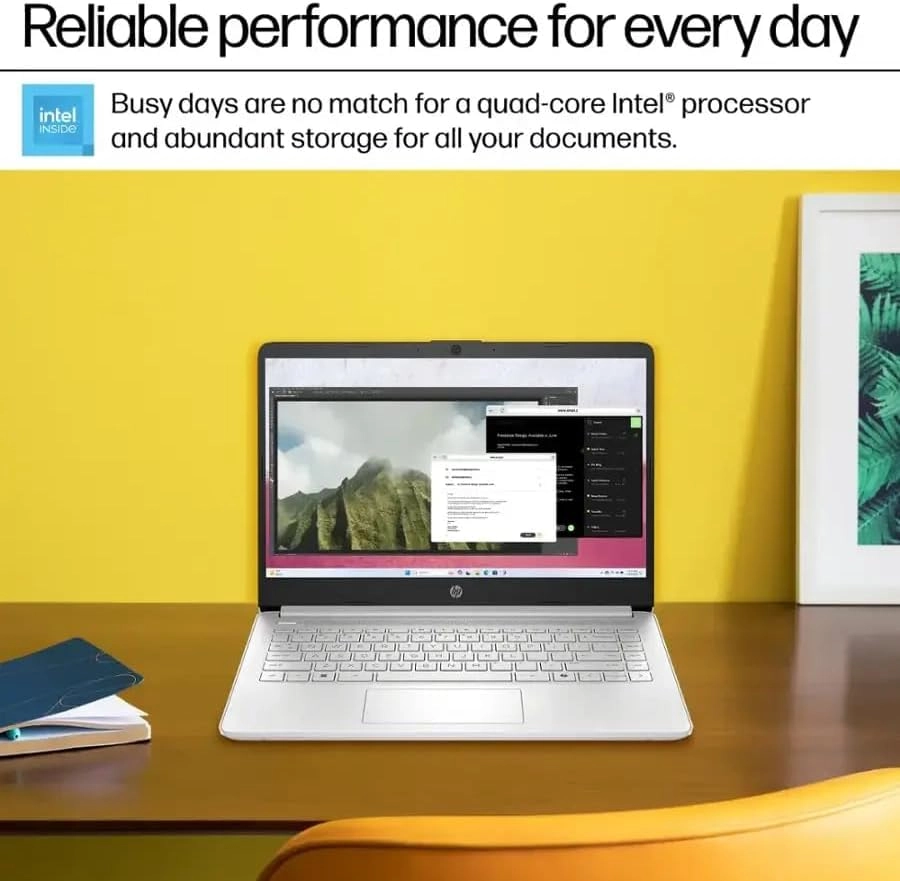 14 Laptop Computer Laptop 14-dq6011dx - 14'' N150 16GB DDR4 128GB UFS + 256GB MSD Card