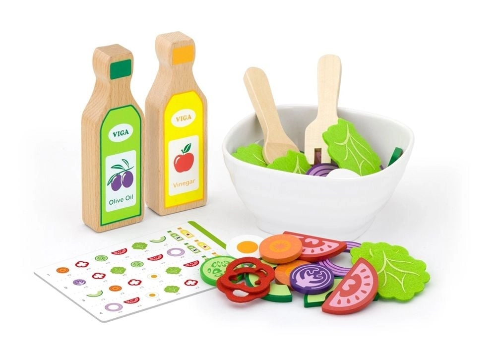 VIGA Wooden Salad Play Set - 18 Months 36 pieces