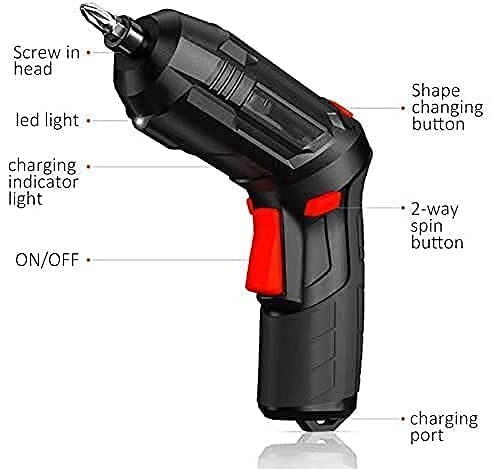 Electric Screwdriver - 47 in 1 Rotatable Cordless 42v Lithium Battery