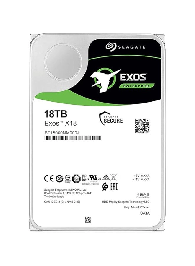 Exos X18 3.5" 7200rpm 256MB SATA 6Gb/s (ST18000NM000J) - 18TB