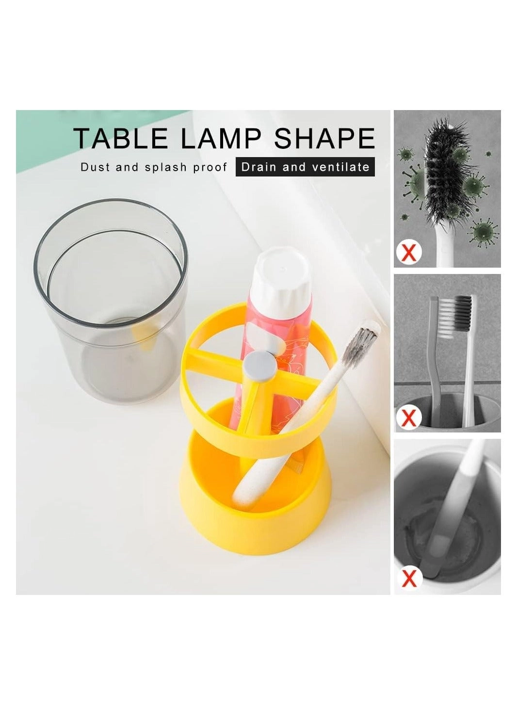 Toothbrush Toothpaste Holder - 3 Slots