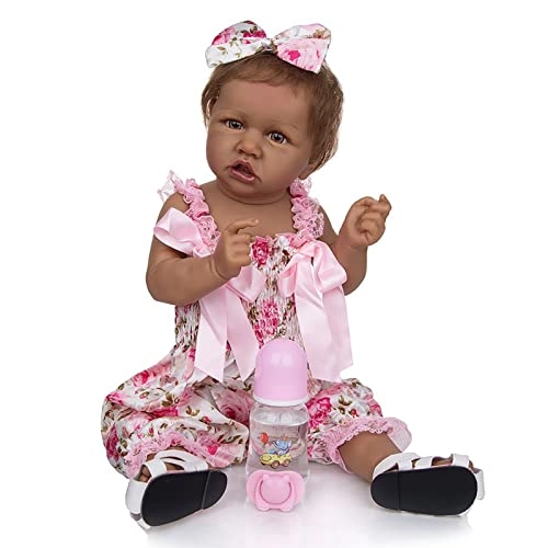 Reborn Baby Doll - 22 Inch Vinyl Brown Eyes