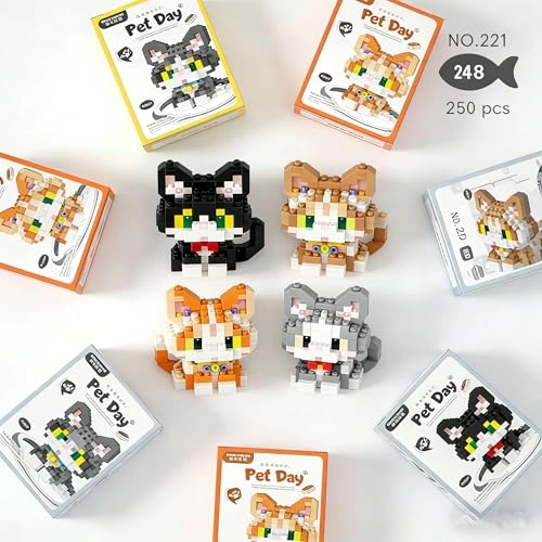Cat Building Blocks - 4 pcs