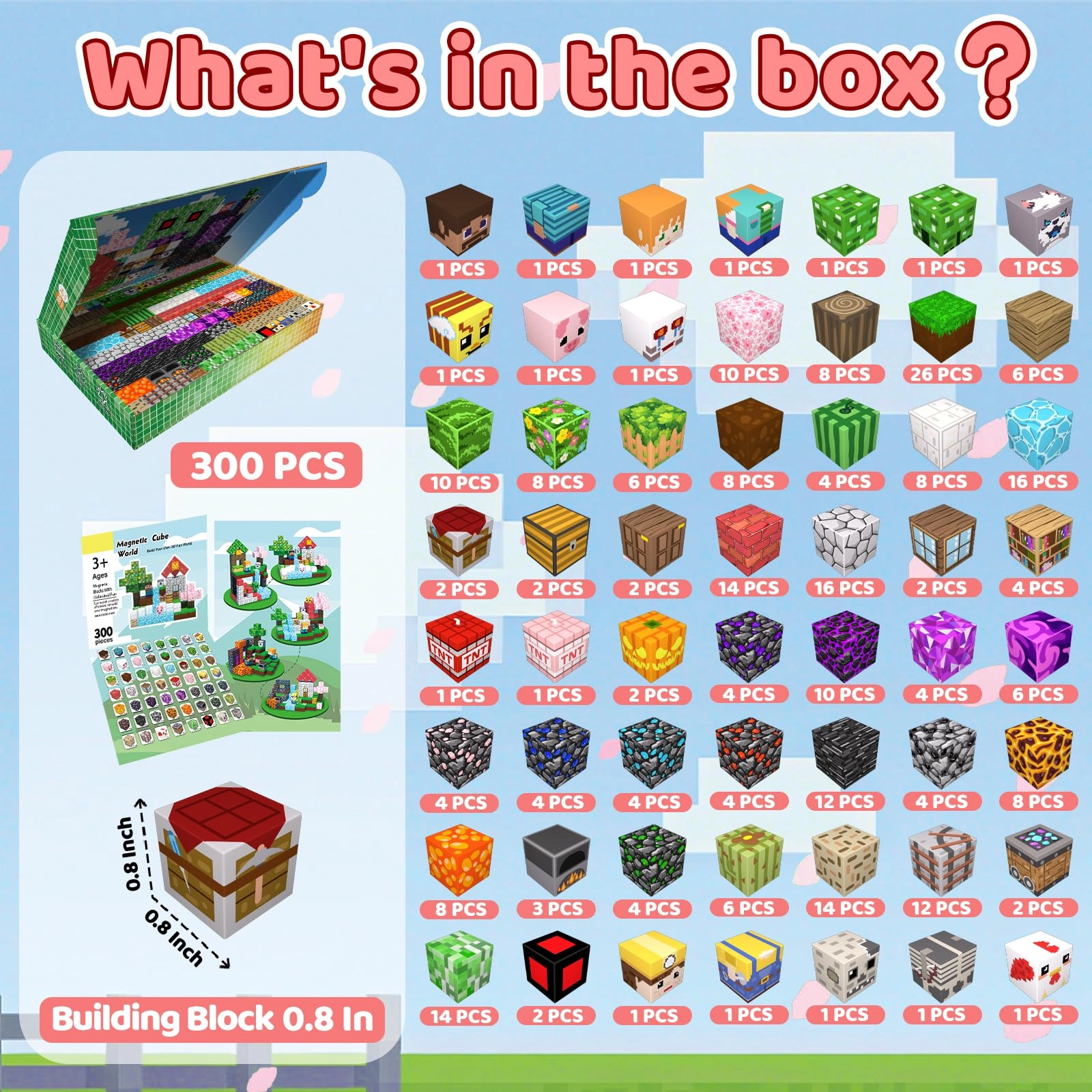 Magnetic Blocks - 300pcs Forest