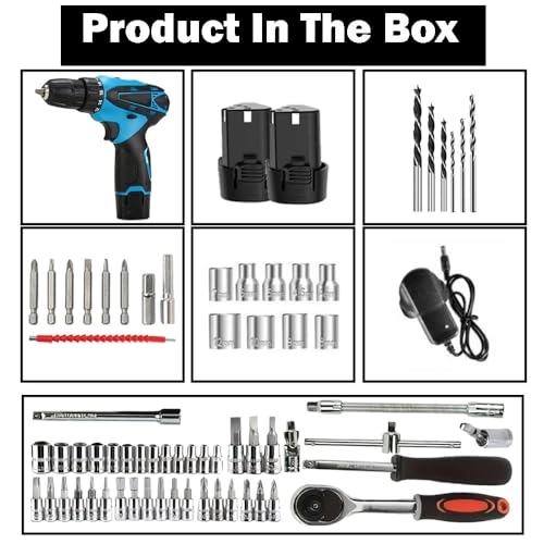 Torque Portable Cordless Drill - 1.5Ah 12V