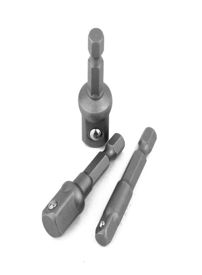 Hex Drive Power Drill Socket Extension Bit Adaptor - Pack of 3 Piece