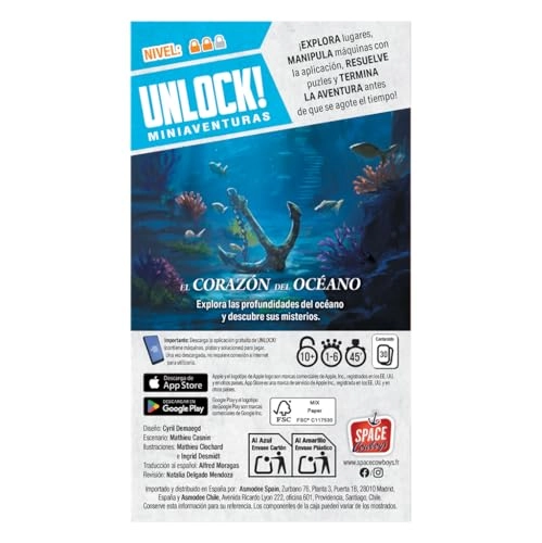 Unlock! Mini: The Heart of the Ocean - Escape Room Card Game (Spanish)
