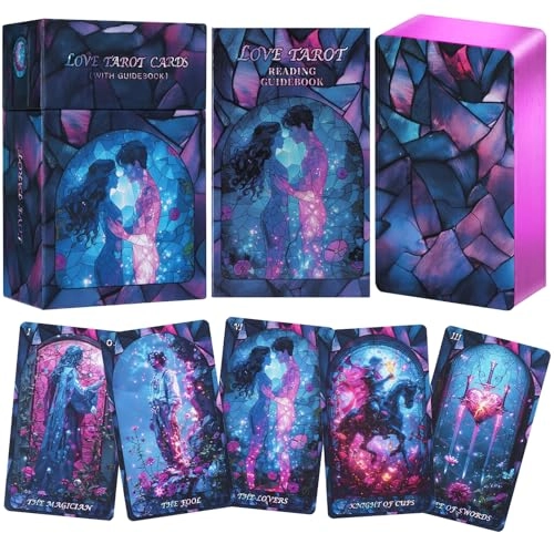 BWTY Best wishes to you Love Tarot Cards - Guide Book Pink Gold Foil Edge
