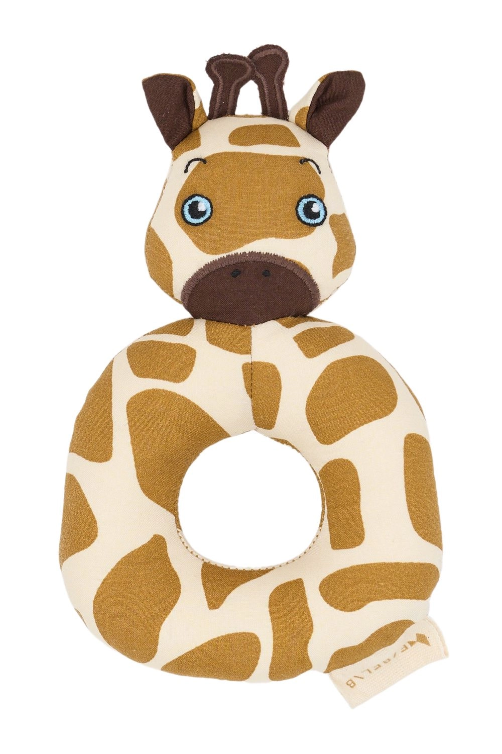 Fabelab Cotton Giraffe Rattle Giraffe Rattle - Suitable for 0 month and above 100% GOTS certified organic cotton