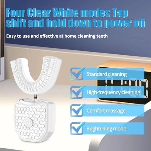 Ultrasonic Toothbrush - U-Shape IPX7 Wireless Charging