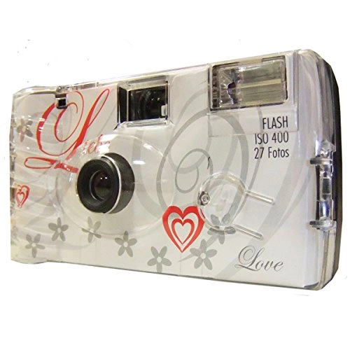 Love White Disposable Wedding Camera - 27 Photos Flash