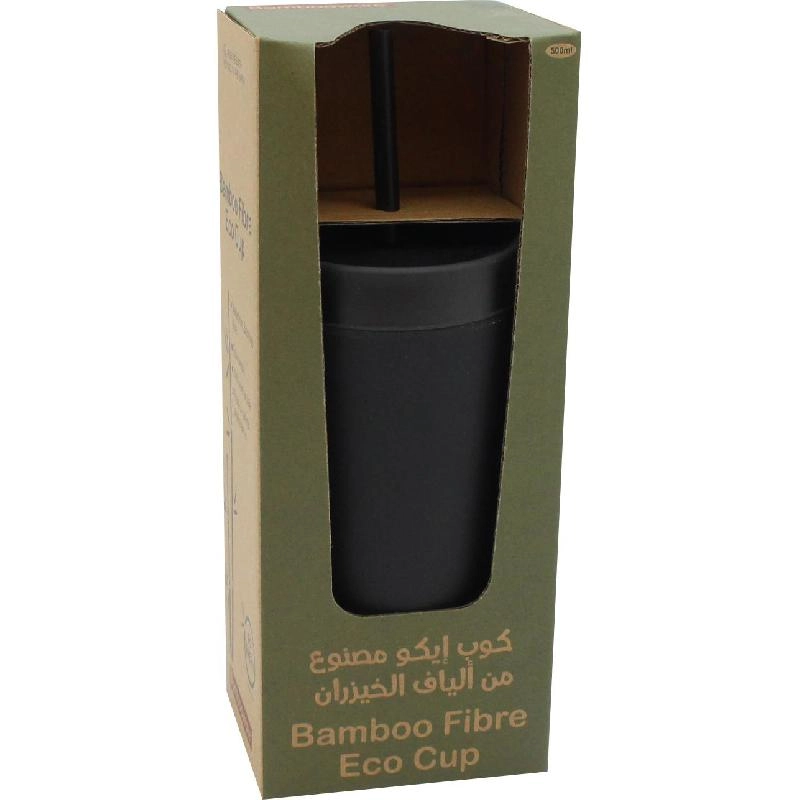 Bamboo Fibre Water Bottle - Straw 500 ml