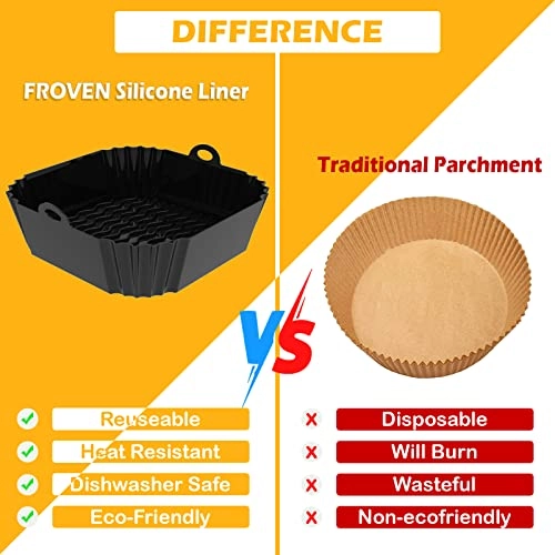 Air Fryer Silicone Liners - Silicone 2 Pack