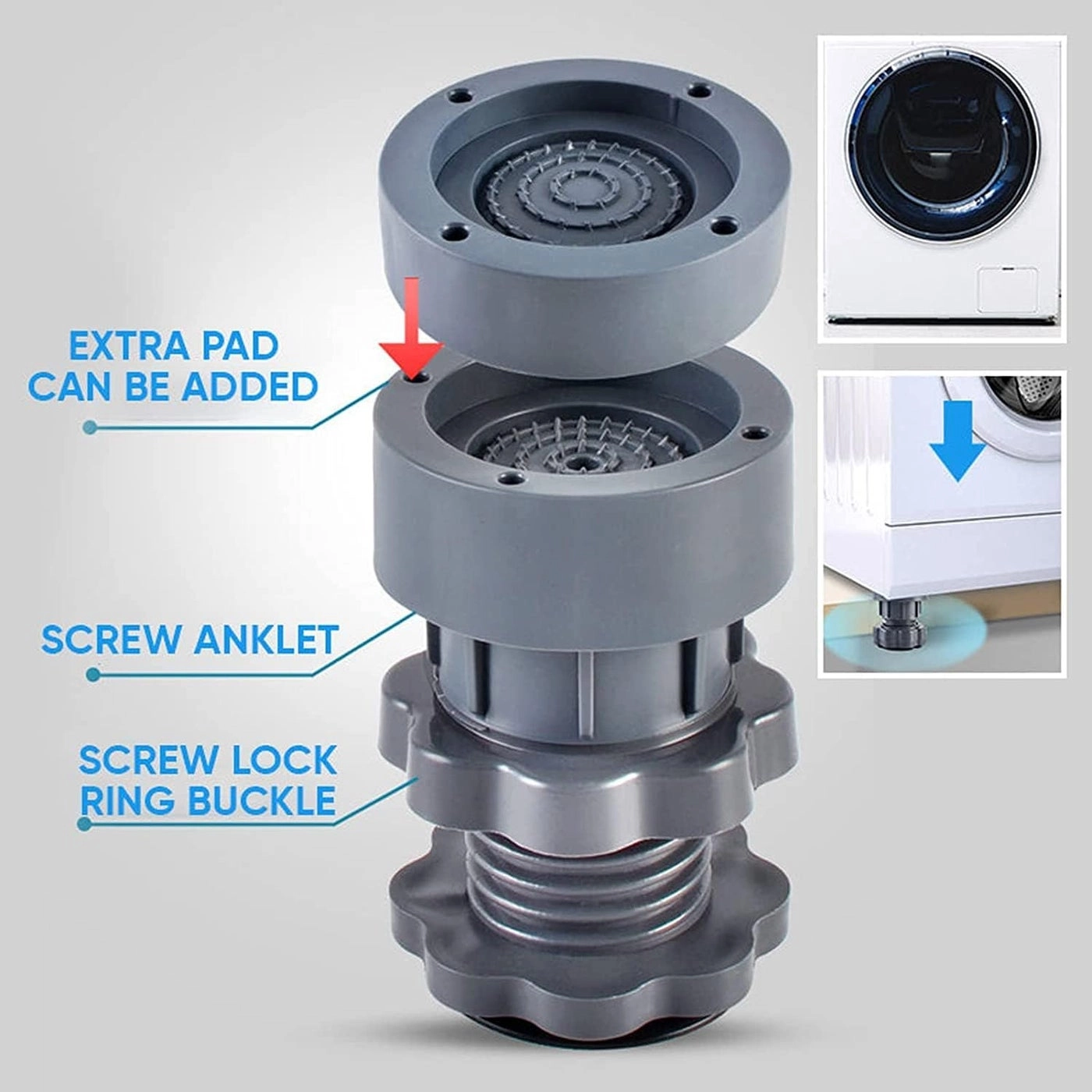 Washing Machine Support - Adjustable Height Anti Vibration
