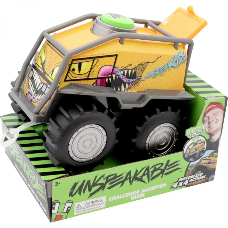 Non Branded Unspeakable Challenge Accepted Tank - Motorized 4X4 Yellow/Green