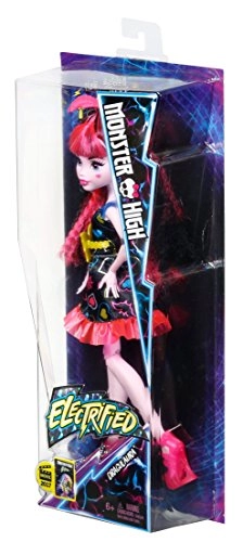 Draculaura Doll - Electrified Hair pink and black Multi-colored Dress