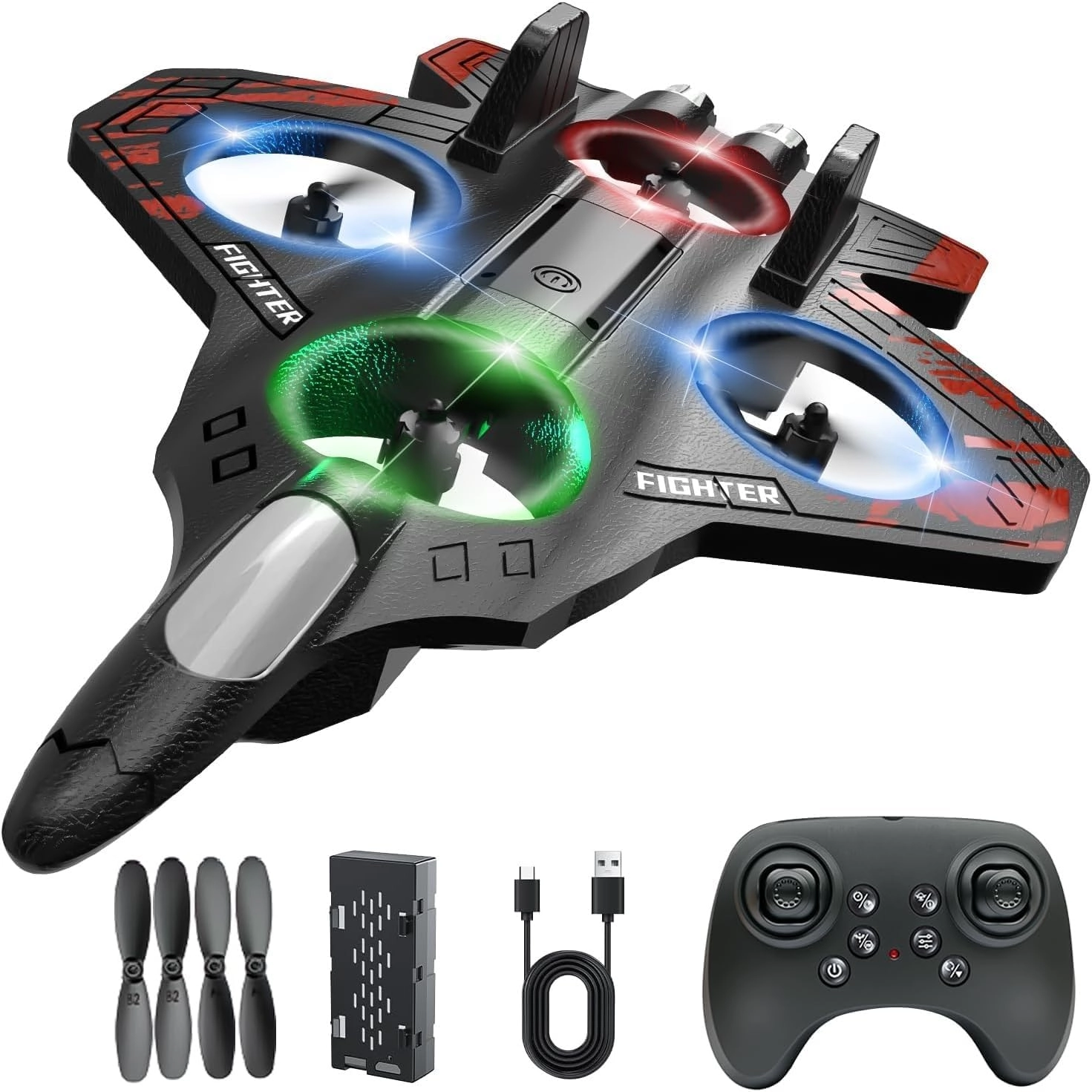 Amitasha Enterprises RC Glider Flying Toy - 360° Flip LED Light
