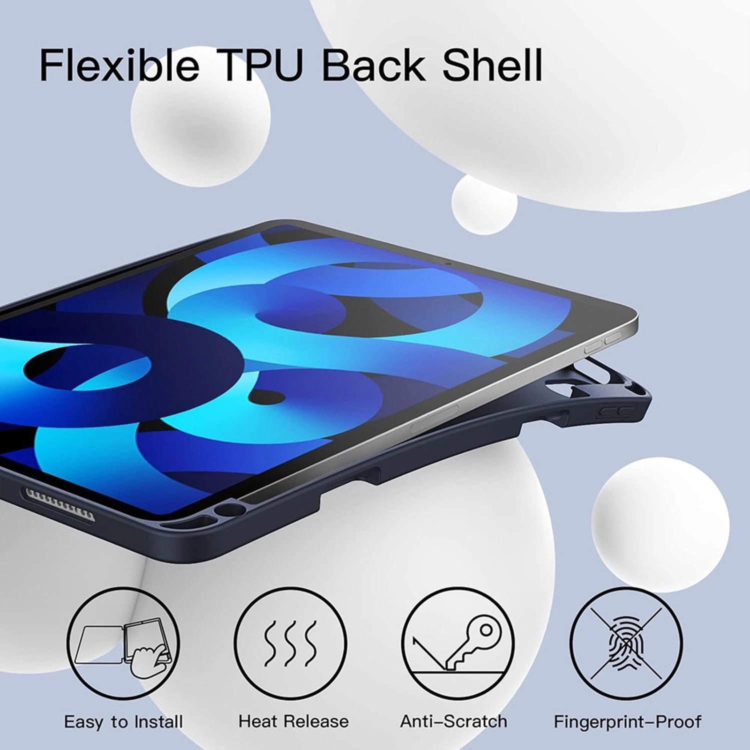 Tri-Fold Case with Pencil Holder for iPad Air 11-inch (2024)