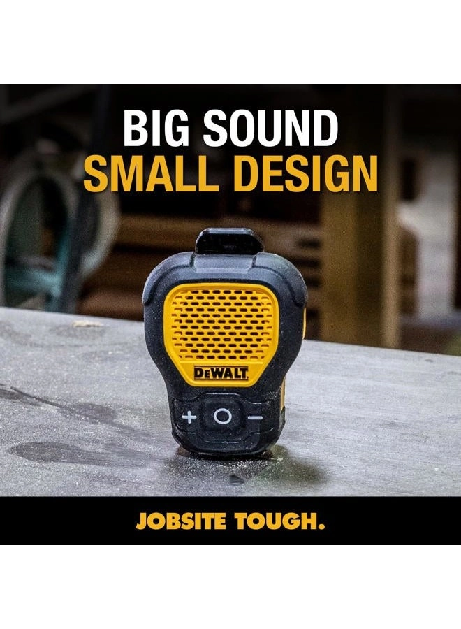 Wearable Bluetooth Speaker - Clip-On Wireless Jobsite Pro
