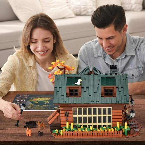 Forest Wooden Cabin Building Set (1004) - LED Light