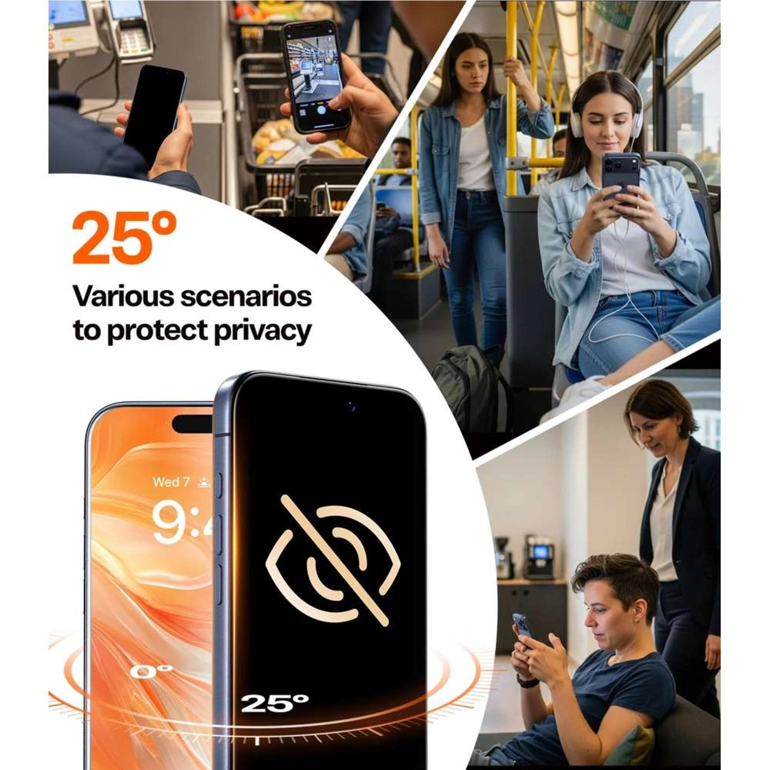 Privacy Tempered Glass Screen Protector for iPhone 17 Pro Max