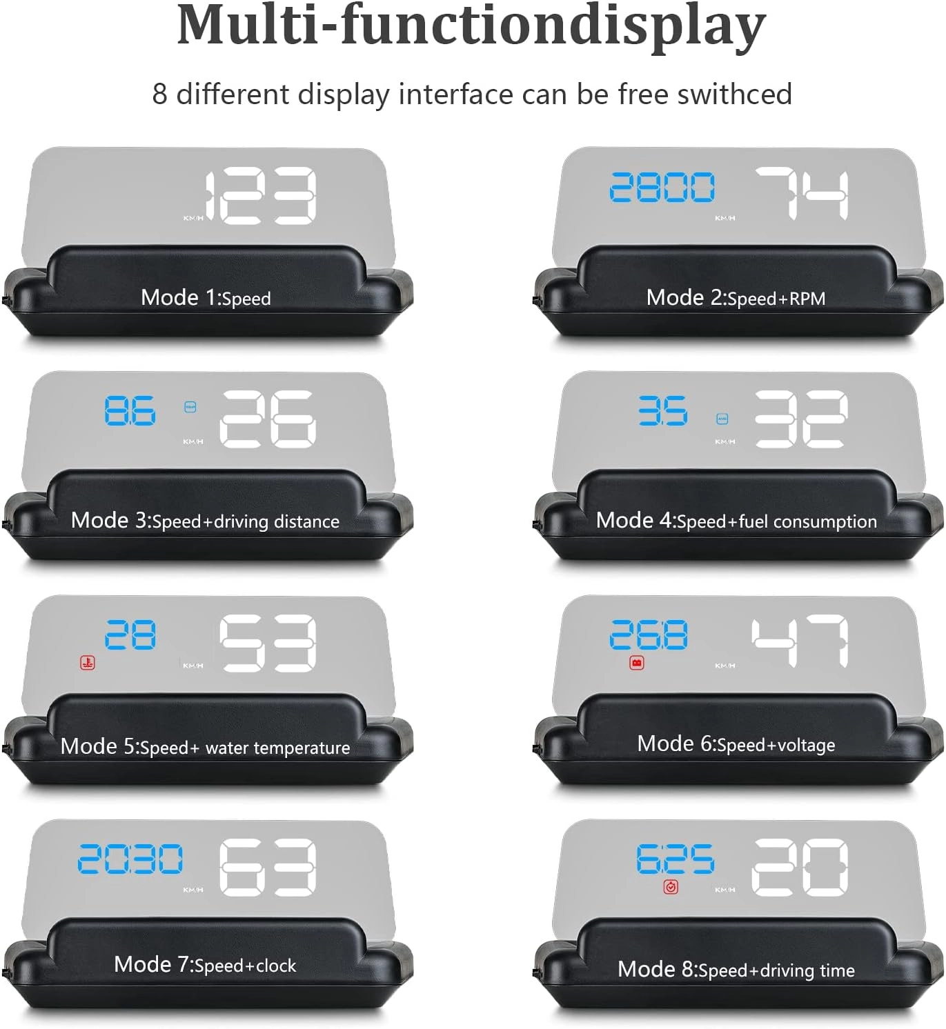 C500 - Heads Up Display Digital GPS Speedometer HD display