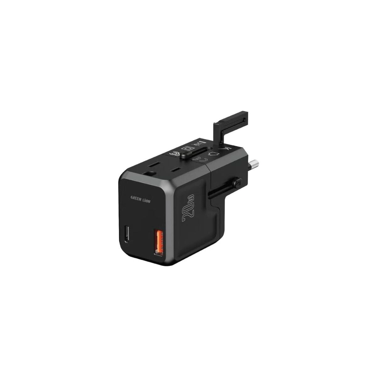 GREEN LION Mini Travel Adapter PD - EU/US/AU/UK 20W