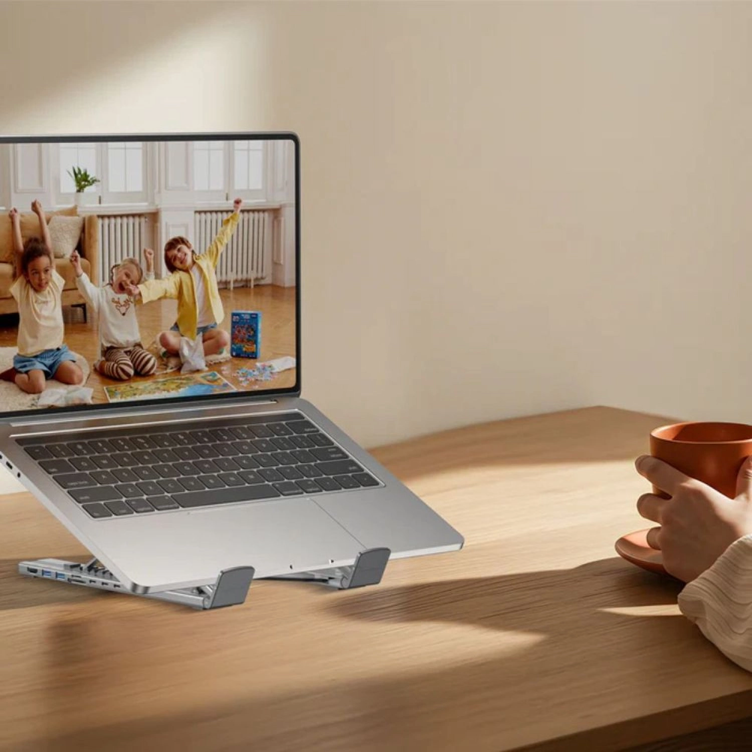 7-in-1 USB-C Foldable Laptop Stand - 100W Power Delivery 4K@60Hz HDMI