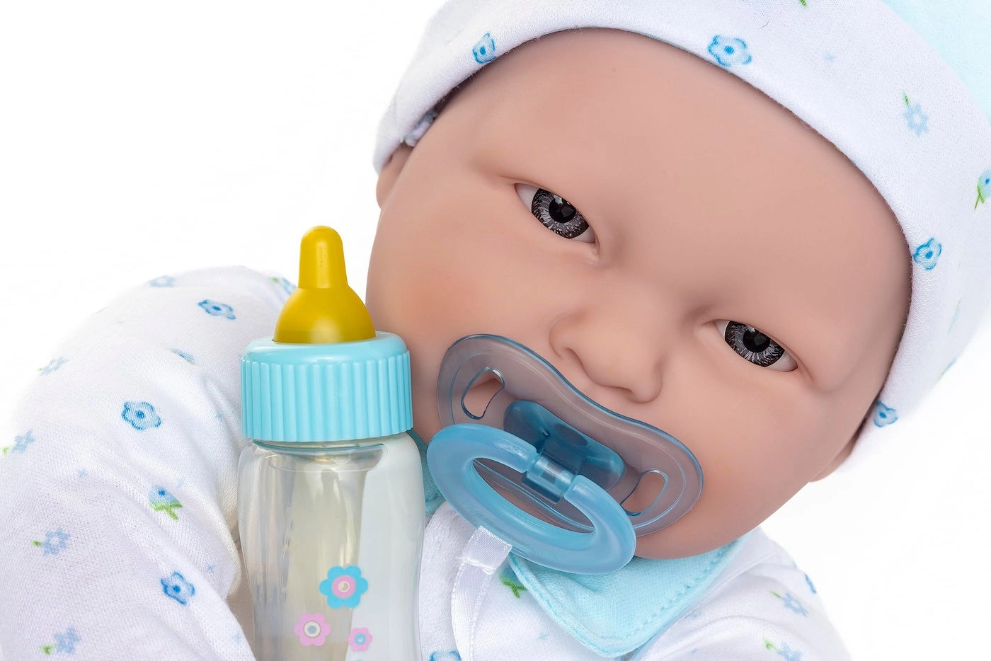La Baby Baby Doll - 20-inch Soft Body Caucasian Washable Removable Blue Outfit w/Hat and Pacifier Ages 2+