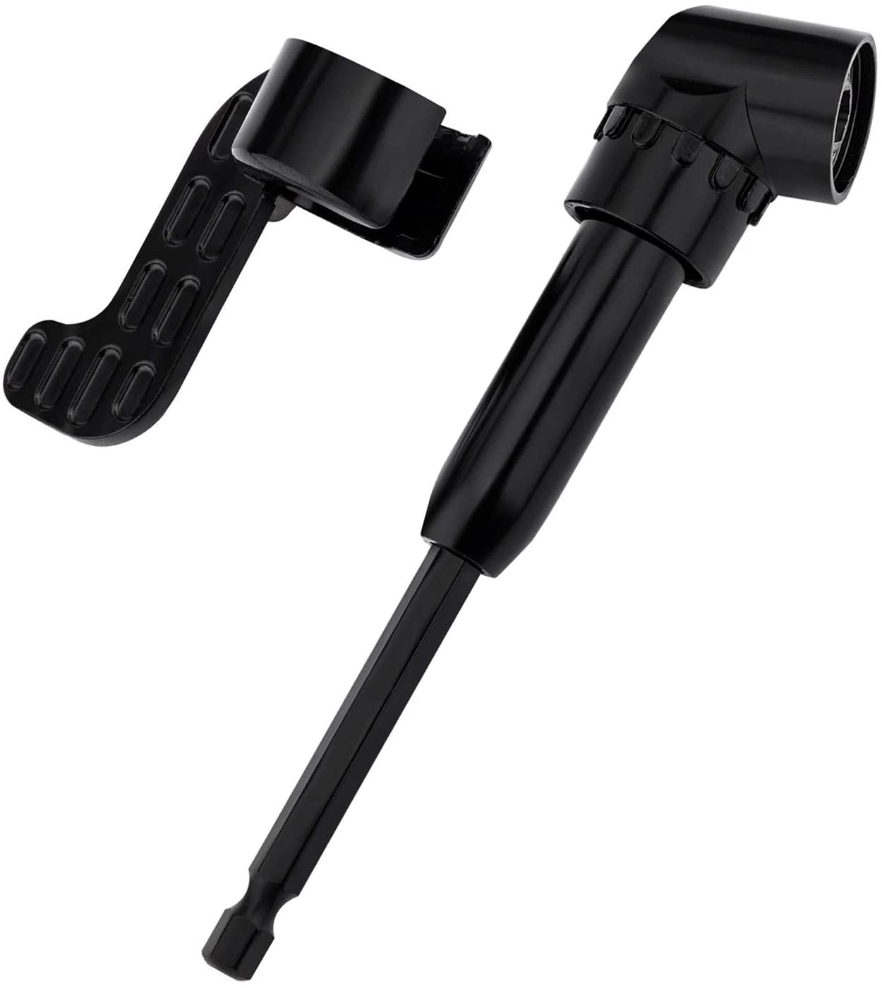 AOOKAL 105 Degree Right Angle Drill Adapter - Black 1/4" Hex