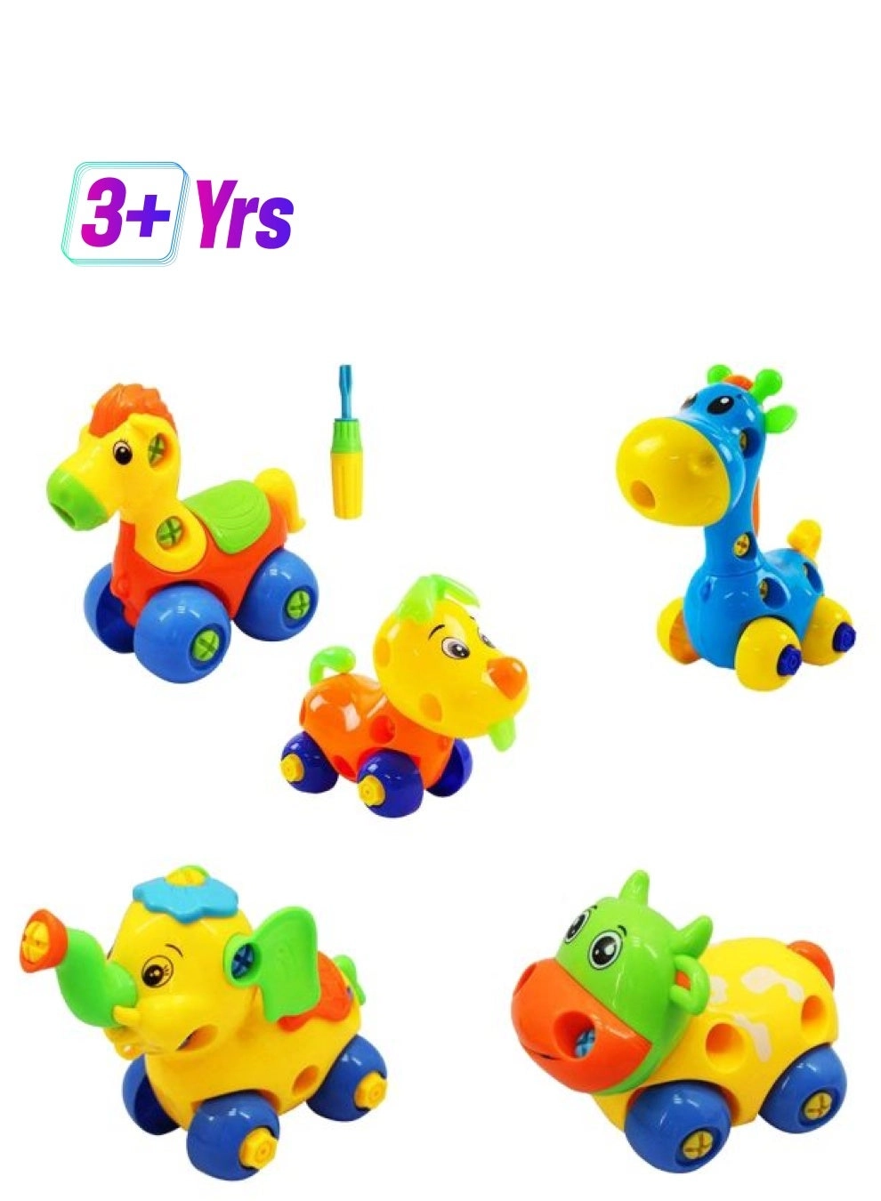 Vibgyor Vibes Animal Building Set (TOASSEMBLYANIMALS-75) - Animals