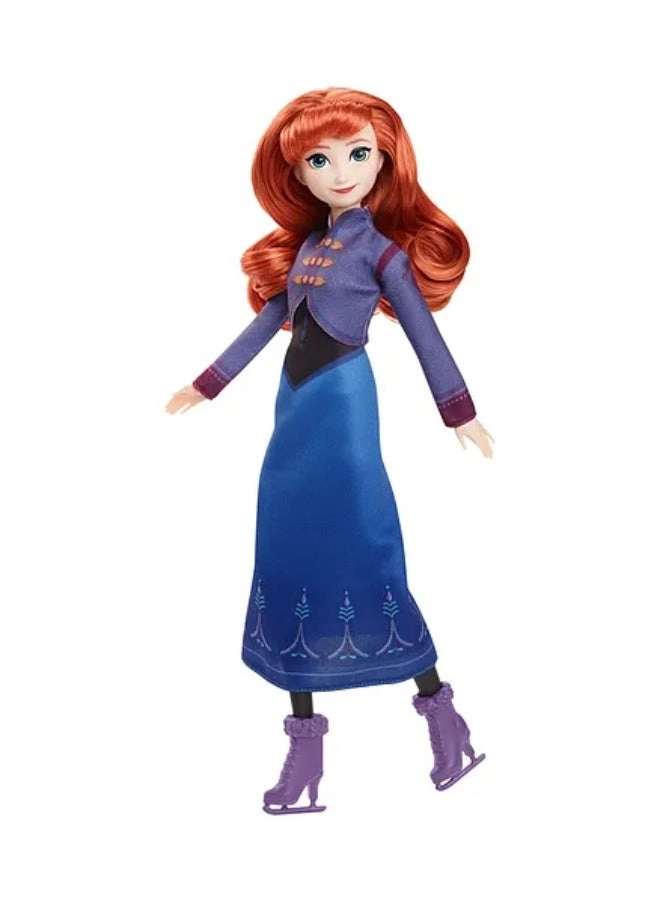 Disney Frozen Anna Fashion Doll - Ice Skating Poseable Ages 3+