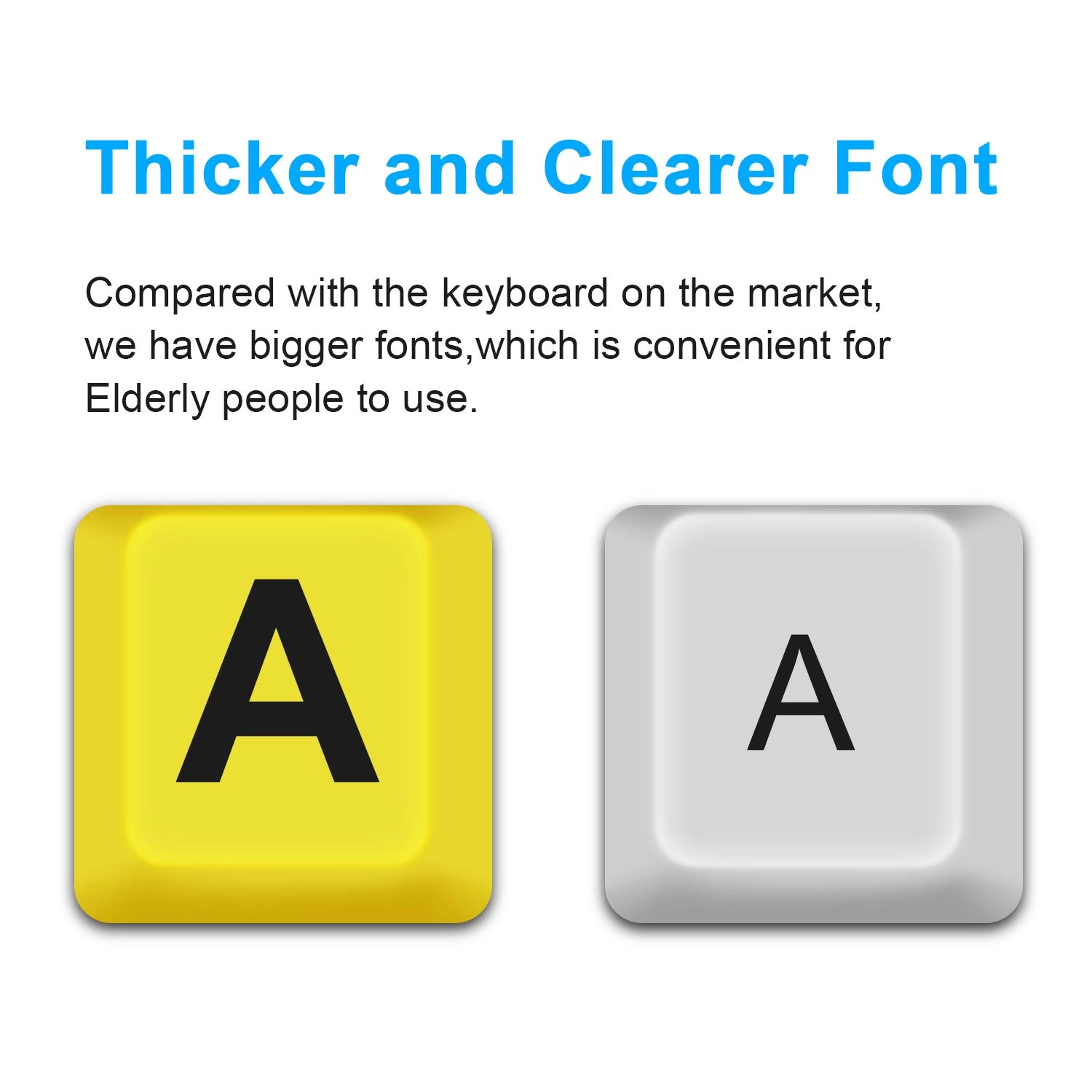 Large Print Computer Keyboard - QWERTY Wired