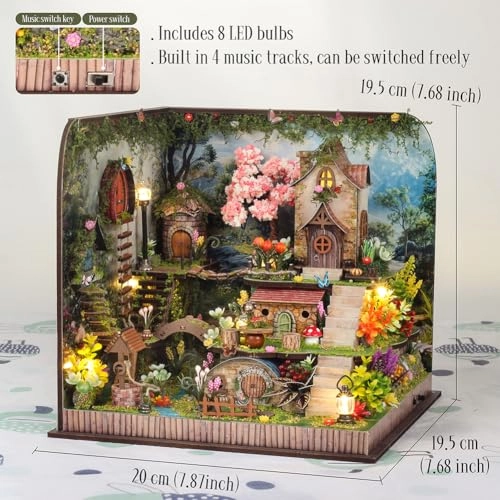 Miniature Wooden Dollhouse Furniture Kit - Creative Room 1:24