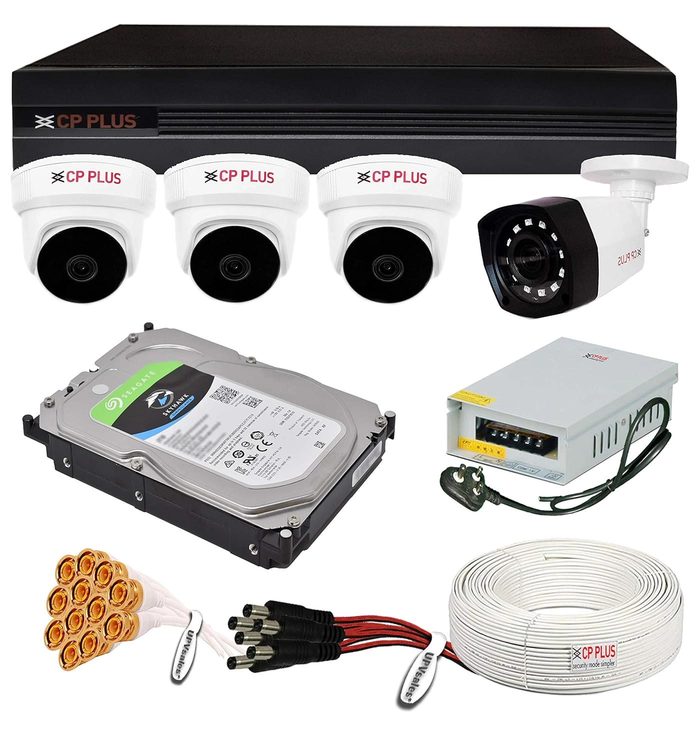 CP Plus 5MP H265 4Camera Combo Kit