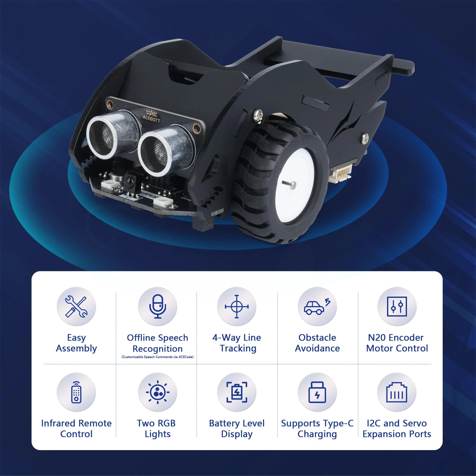 SharkBot Smart Car Kit - Coding