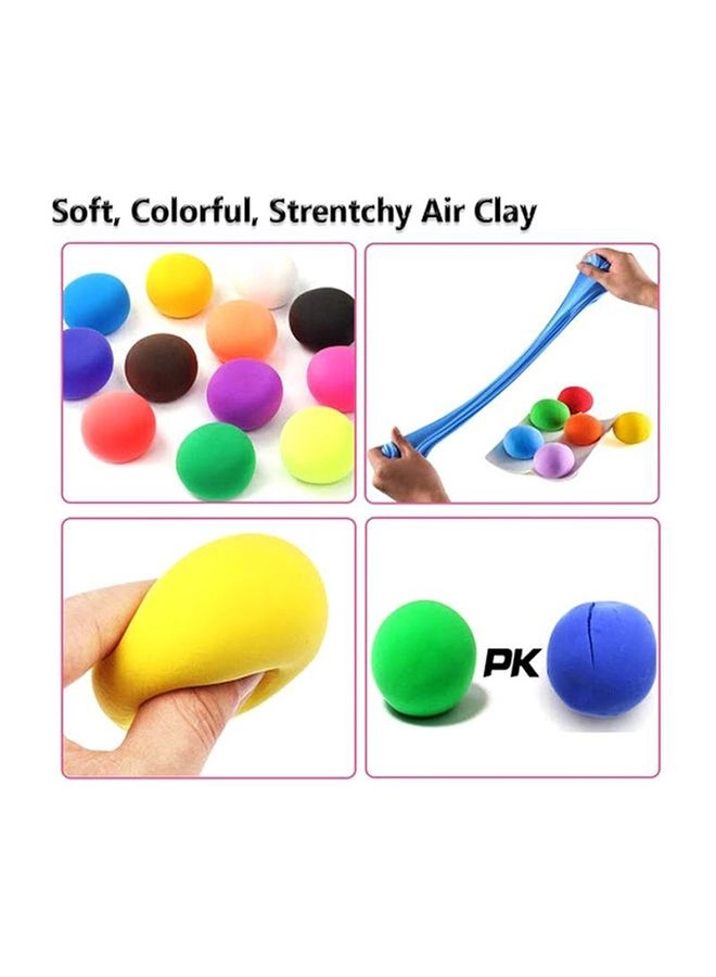 24-Piece Colours Fluffy Slime Soft Clay Diy Modelling Set - 3+ Years 24 pieces