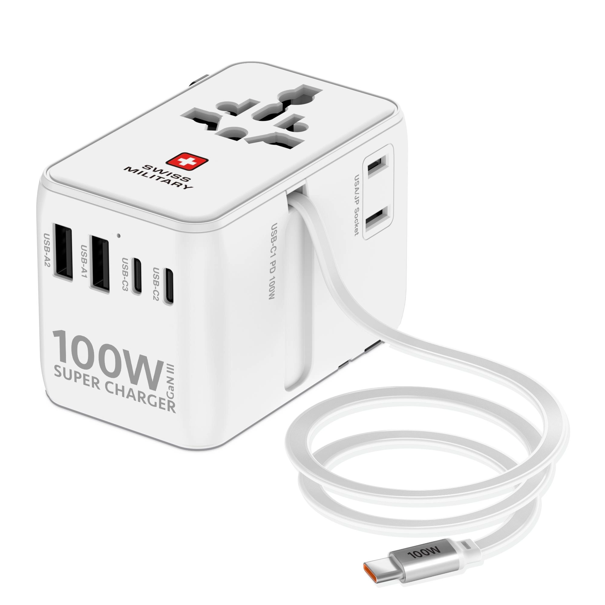 Swiss Military 100W Travel Adapter Gan II