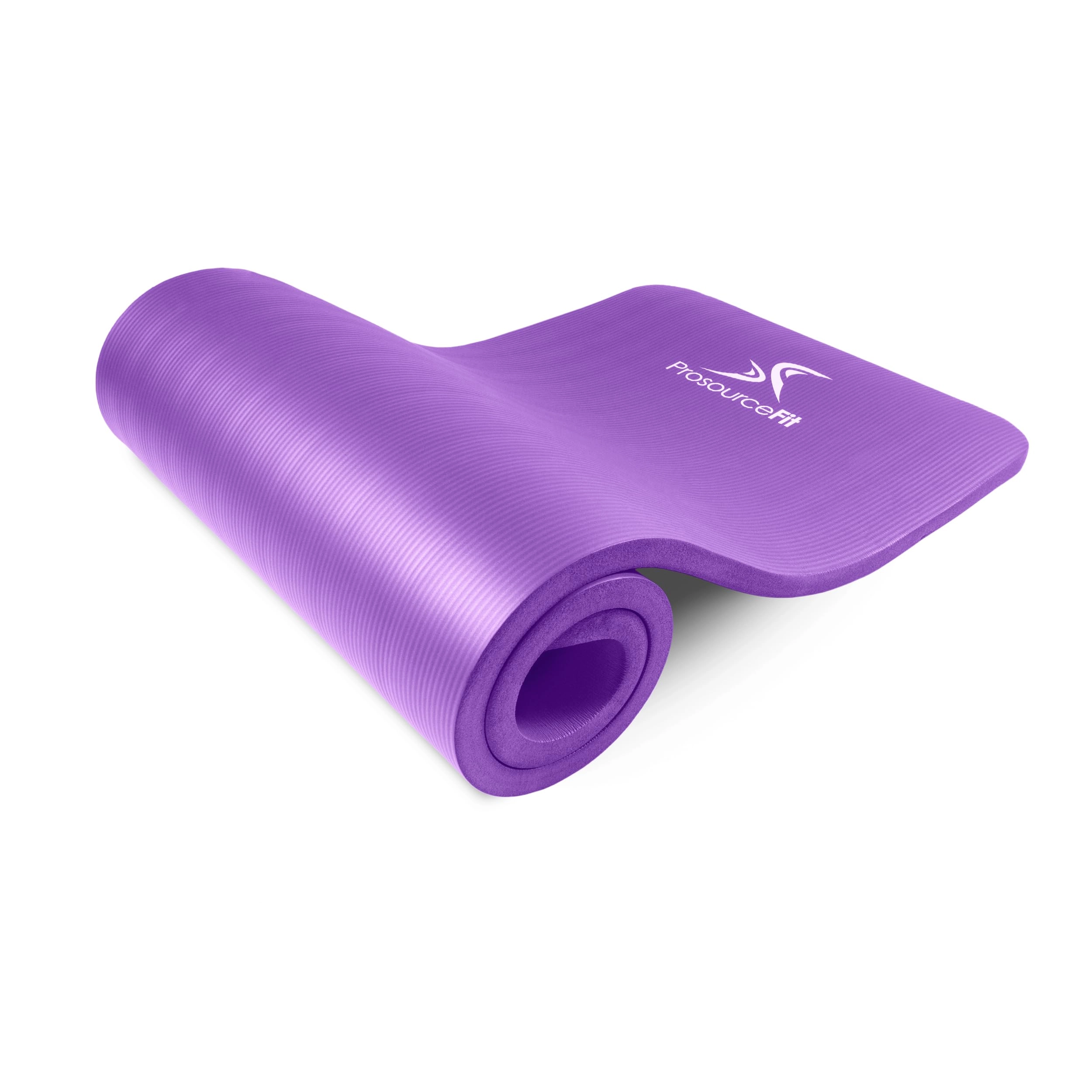 ProSourceFit Extra Thick Yoga and Pilates Mat - Nitrile Butadiene Rubber 0.5 & 1-in