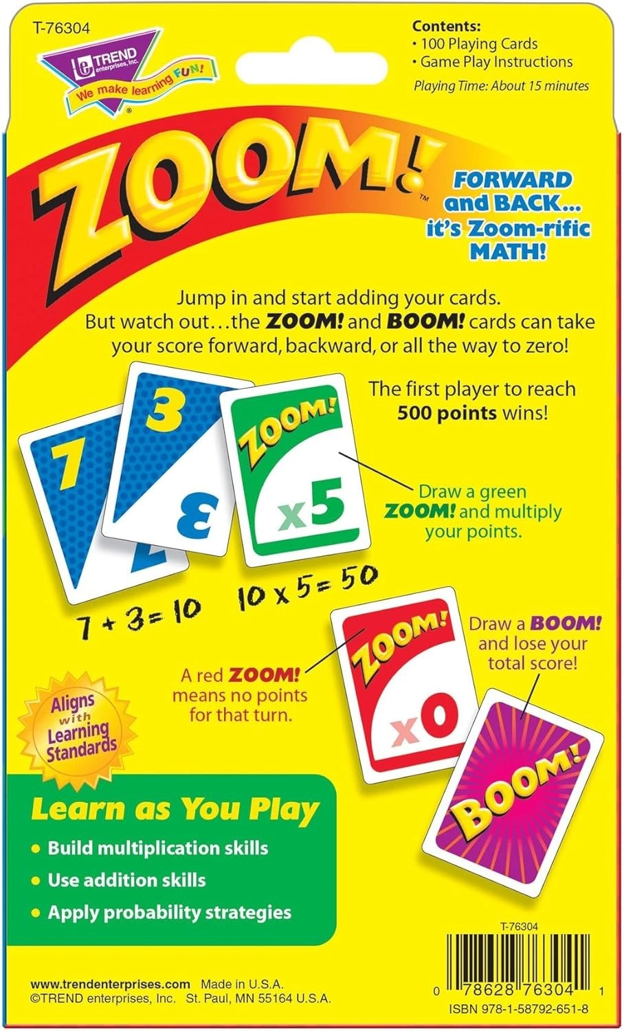 Zoom! Multiplication - Card Game
