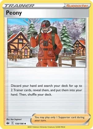 Pokémon Pokemon Peony 150/198 SWSH Chilling Reign - English