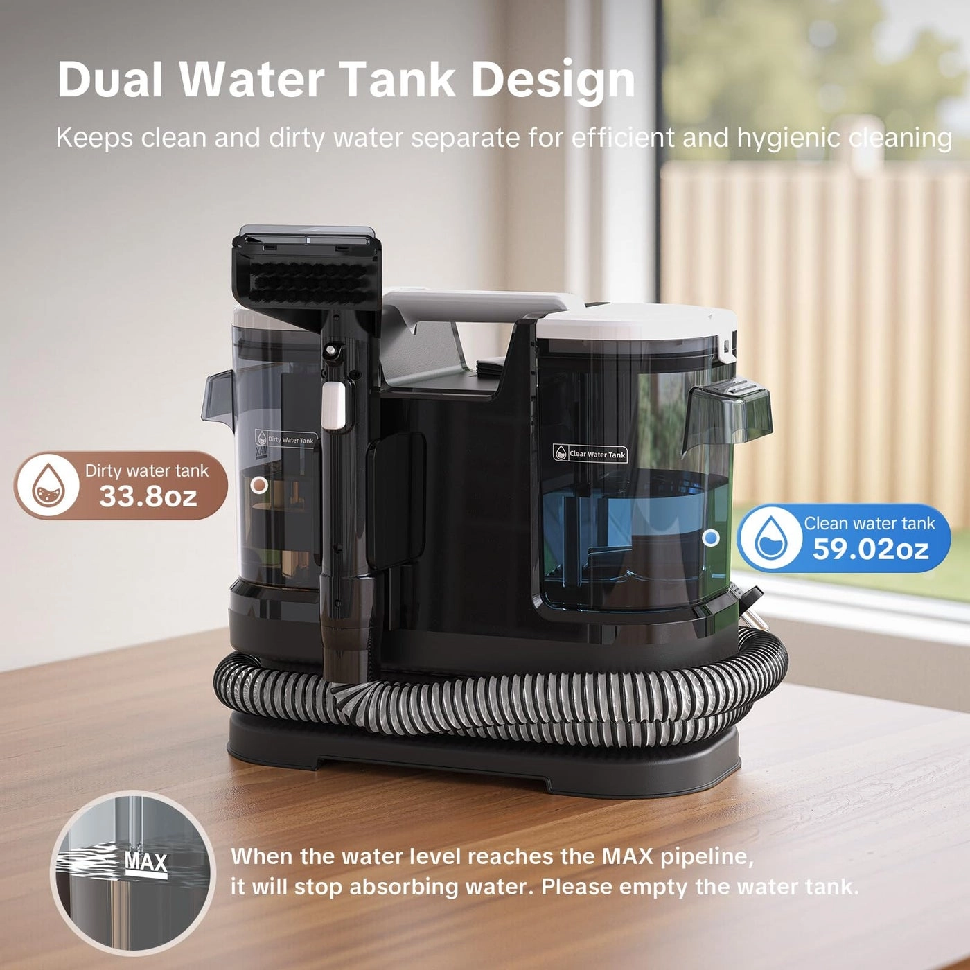 Couch Cleaner Machine - Self-Cleaning 600W