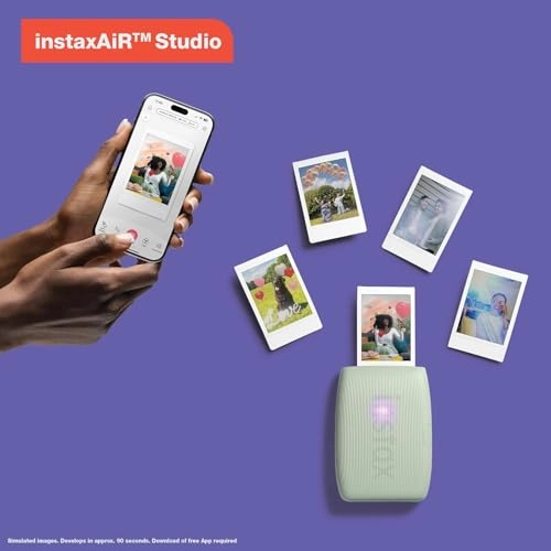 Instax Mini Link 3 - Smartphone Printer + Protective Case + INSTAX MINI Instant Film - 20 Sheets + Hanging Photo Frames + Microfiber Cleaning Cloth