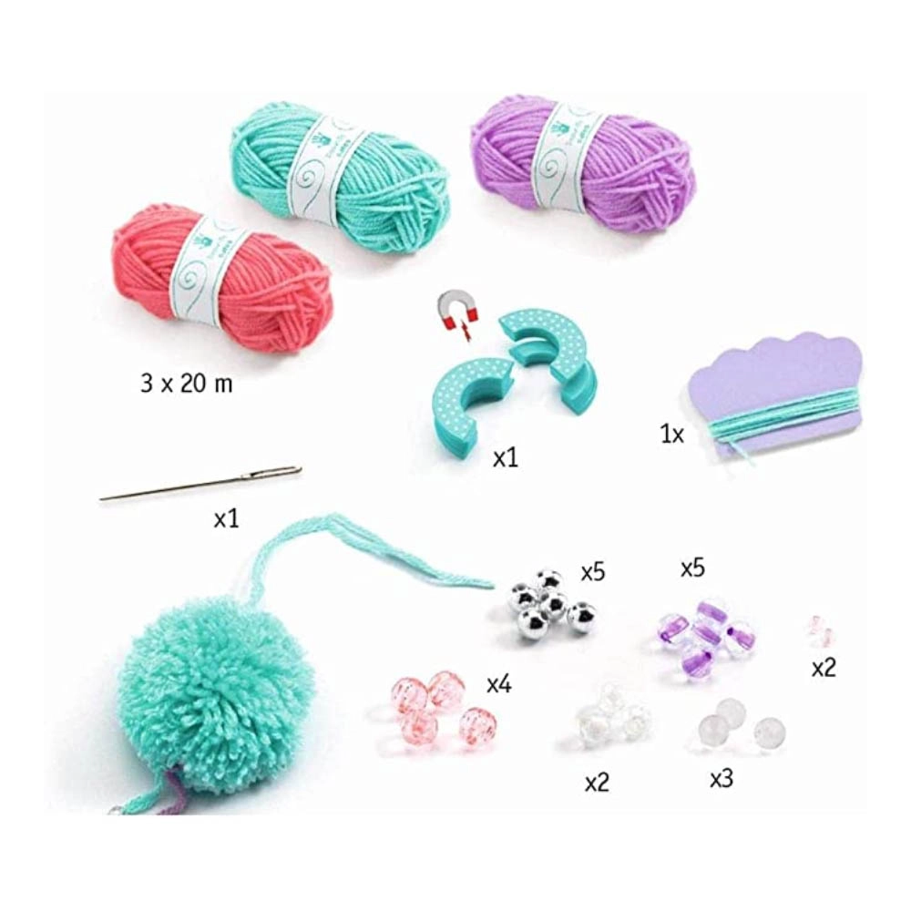 Pendant Pompoms - Pompom Set Suitable for 7 to 13 yrs