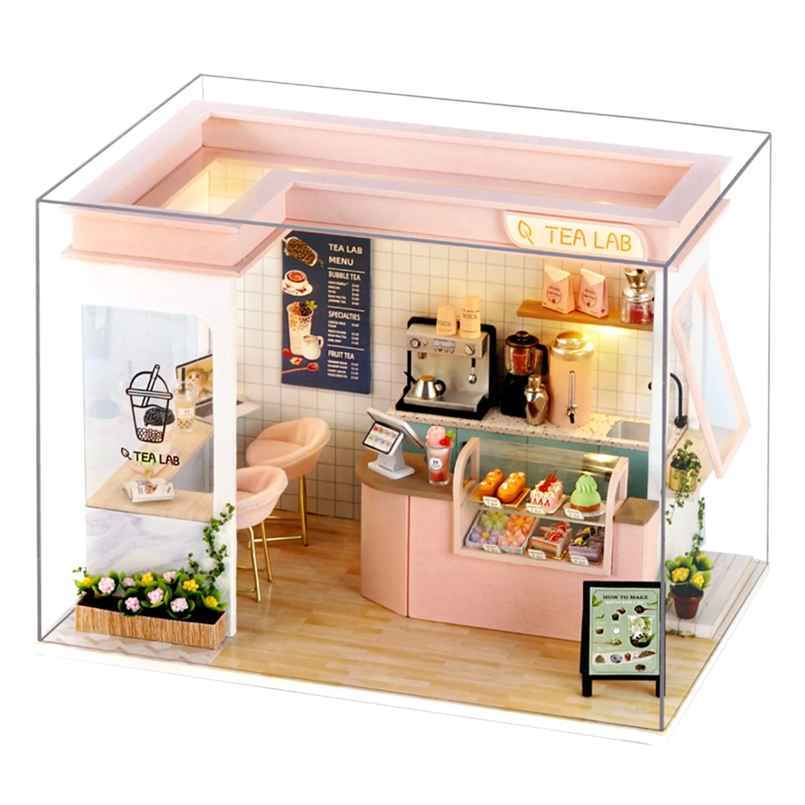 CUTEROOM Miniature Dolls House Kit - Sunshine Tea Station